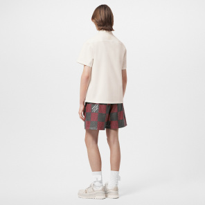 Louis Vuitton Leather Intarsia Damier Rugby Shorts